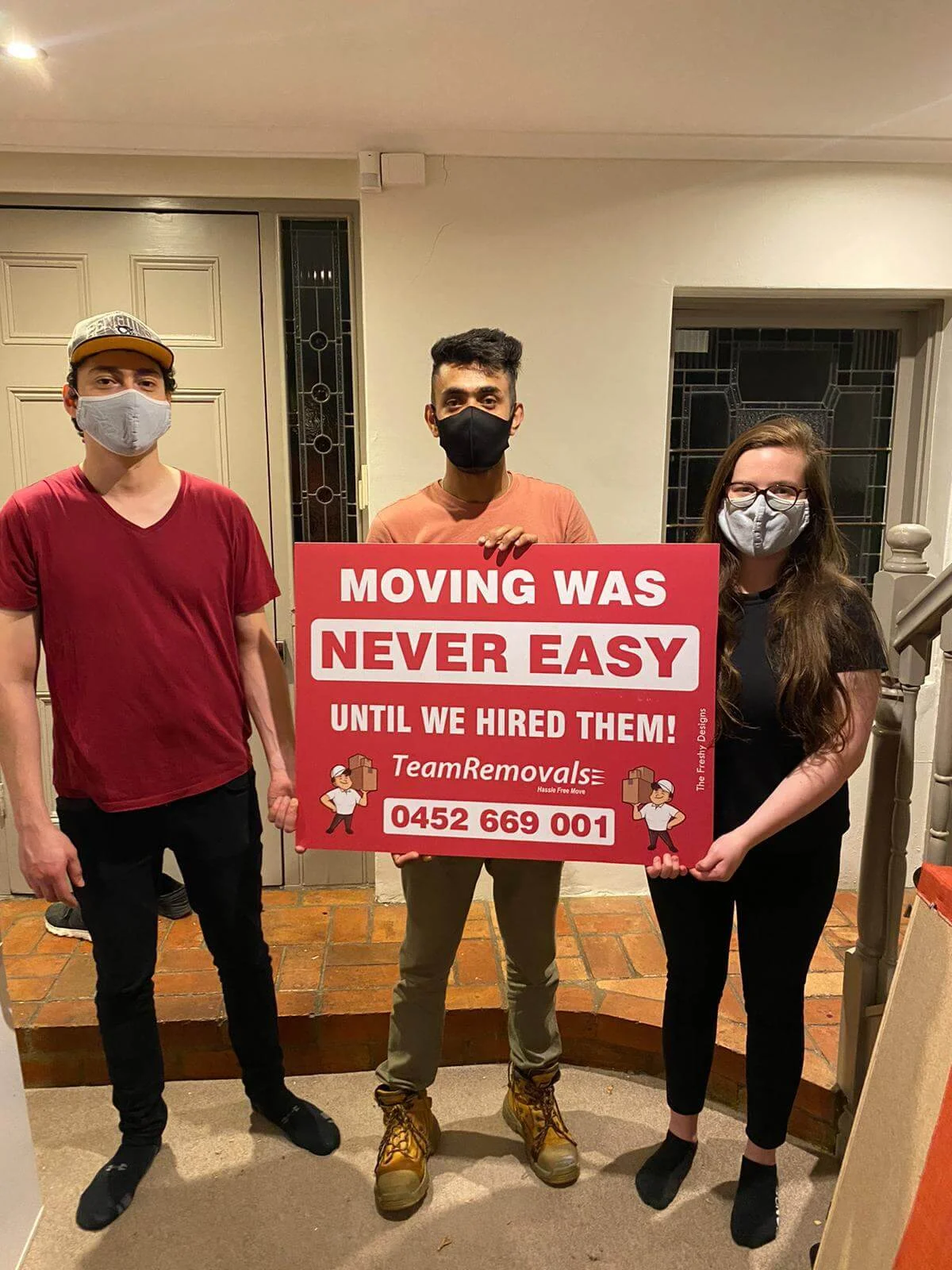 Happy customer after interstate relocation by Team Removals