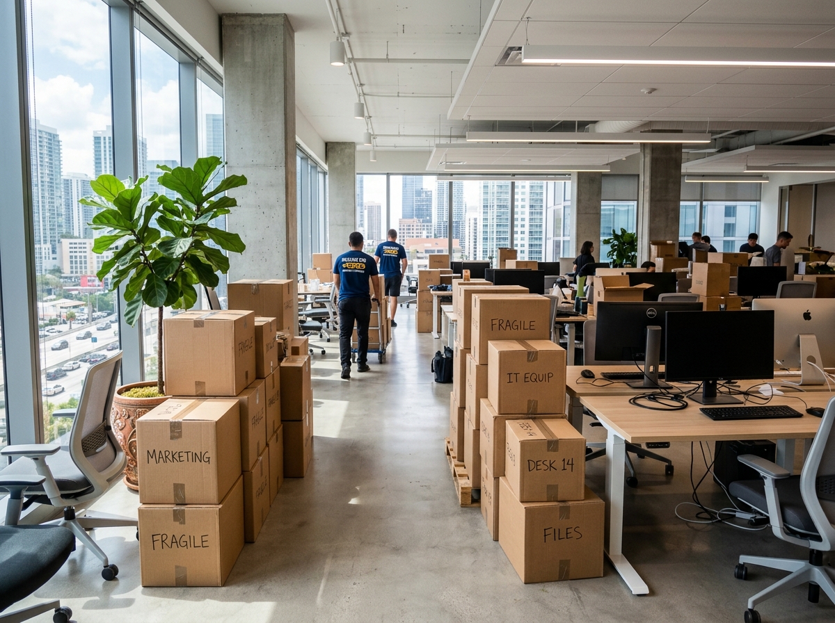 Commercial business relocation with professional movers