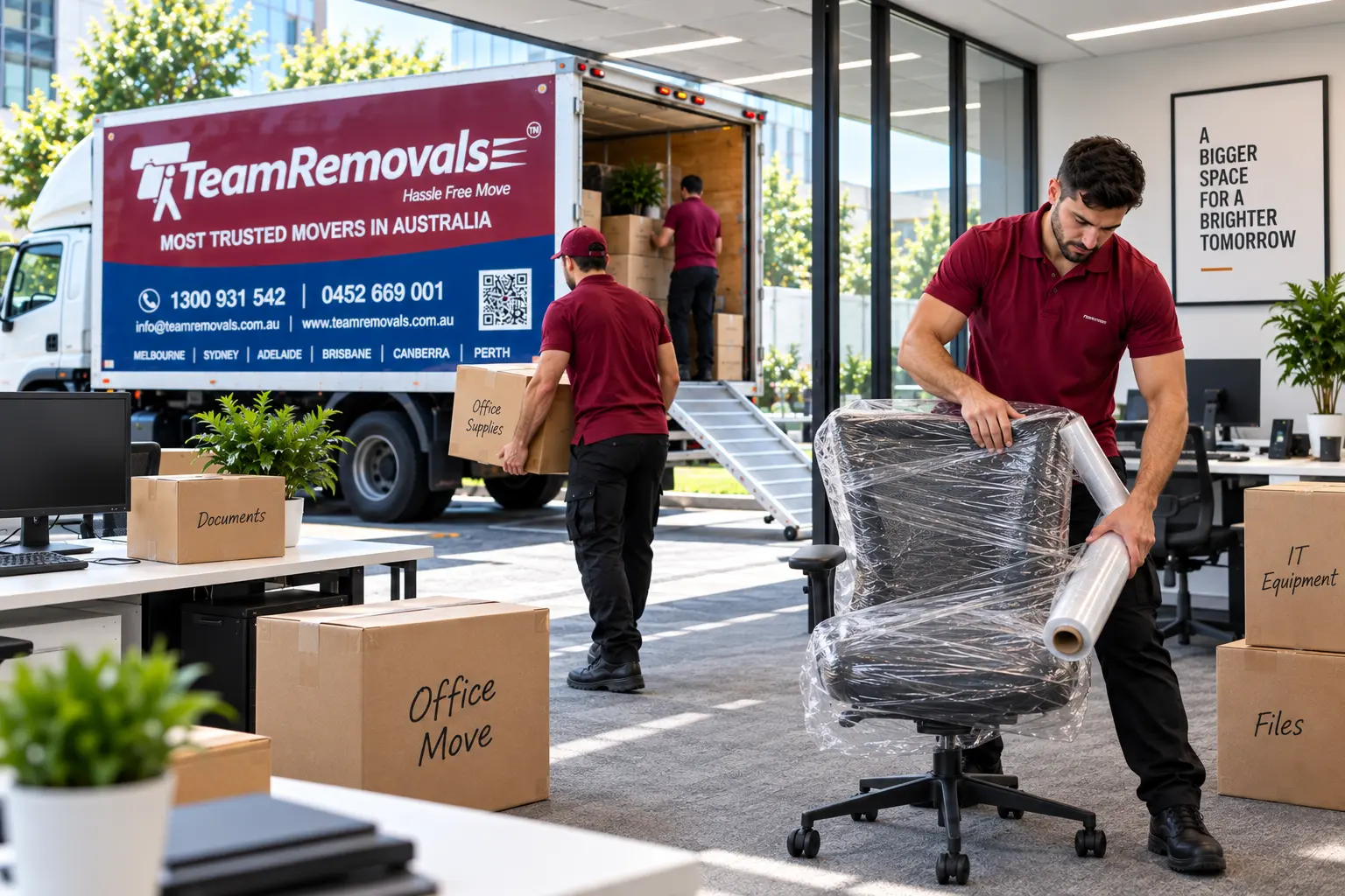Professional office and business removalists across Australia