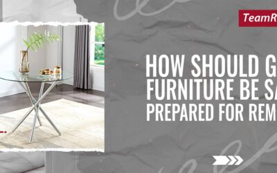 How Should Glass Furniture Be Safely Prepared for Removal?