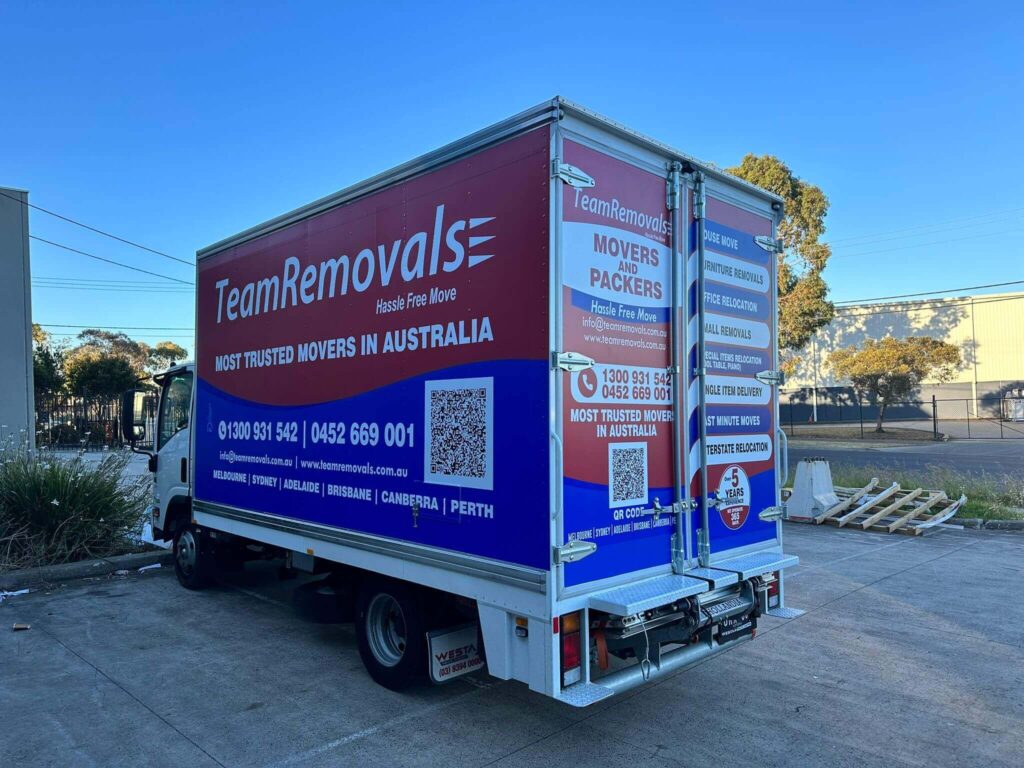 Team Removals truck ready for Full-Service Moves in Australia