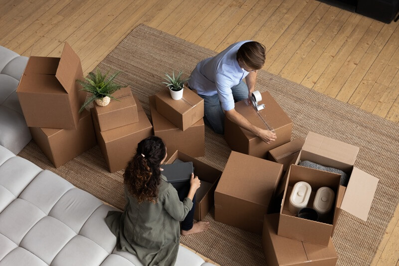 Packing Boxes Before Moving Day